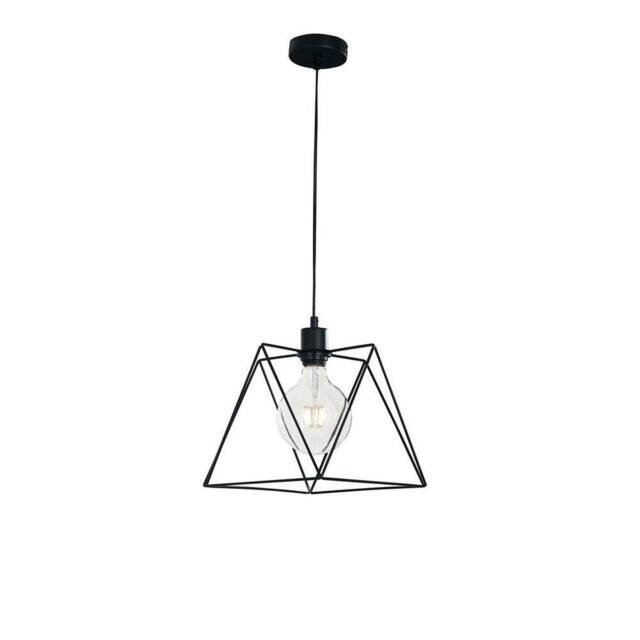 Netlighting SANTANA Wire Frame Pendant Ceiling Light Black 26x26x25cm - Size: 26 x 26 x 25 cm - image 1