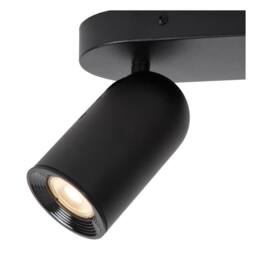 Lucide 'PUNCH' Dimmable Tiltable Adjustable Twin Ceiling Spotlight 2xGU10 in Black - thumbnail 3