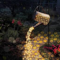 KORVIXA Warm light Solar Watering Can Lights Garden in Bronze - Size: 100 cm - thumbnail 1