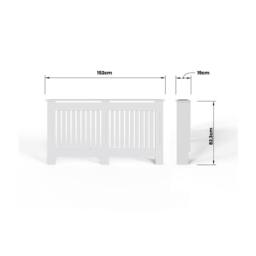 FWStyle Vertical Slat Large White Radiator Cover (H) 82.3 (W) 152cm (D) 19cm - thumbnail 5