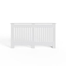 FWStyle Vertical Slat Large White Radiator Cover (H) 82.3 (W) 152cm (D) 19cm - thumbnail 3