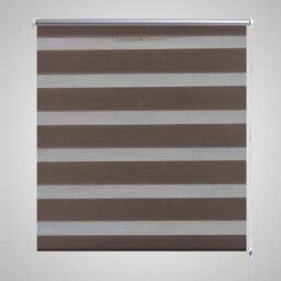 Berkfield Home Zebra Blind 70 x 120 cm Coffee in Brown