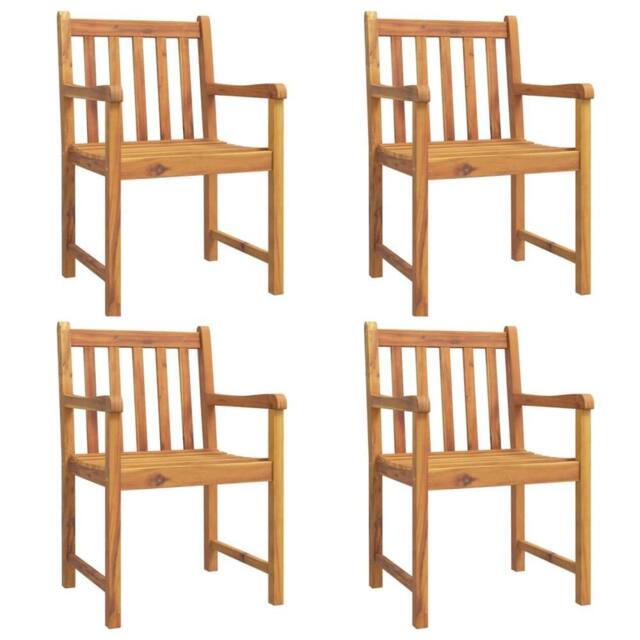 Berkfield Home Beautiful 5 Piece Garden Dining Set Solid Wood Acacia in Brown - image 1