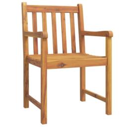 Berkfield Home Beautiful 5 Piece Garden Dining Set Solid Wood Acacia in Brown - thumbnail 4