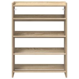 Berkfield Home Shoe Rack Sonoma Oak 60x25x81 cm Engineered Wood in Brown - Size: 60 x 25 x 81 cm - thumbnail 4