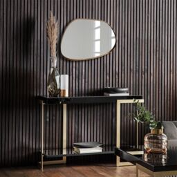 Agenzia 14 Modern Gold Pebble Metal Wall Mirror 41 x 53cm - Size: 41 x 53 cm - thumbnail 1