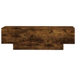 Berkfield Home Coffee Table Smoked Oak 100x49.5x31 cm Engineered Wood in Brown - thumbnail 4