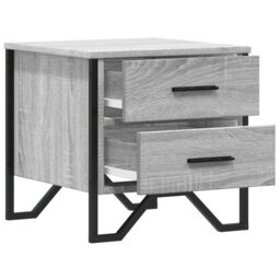 Berkfield Home Bedside Cabinets 2 pcs Grey Sonoma 40x41x40 cm Engineered Wood - Size: 40 x 41 x 40 cm - thumbnail 6