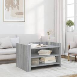 Berkfield Home Coffee Table Grey Sonoma 80x50x50 cm Engineered Wood - Size: 80 x 50 x 50 cm - thumbnail 2