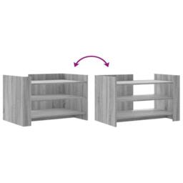 Berkfield Home Coffee Table Grey Sonoma 80x50x50 cm Engineered Wood - Size: 80 x 50 x 50 cm - thumbnail 7