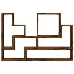 Berkfield Home Wall Shelf Smoked Oak 96x12x64 cm Engineered Wood in Brown - Size: 96 x 12 x 64 cm - thumbnail 5