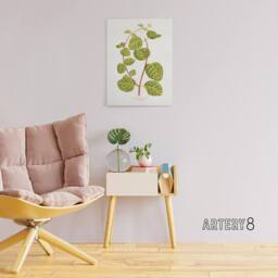 "Artery8 AF Lydon Benjamin Fawcett Lonicera Brachypoda Leaves Canvas Art Print in White - Size: W12"" x H16""" - thumbnail 3