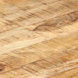 Berkfield Home Coffee Table 110x60x40 cm Rough Mango Wood in Grey - Size: 110 x 60 x 40 cm - thumbnail 5
