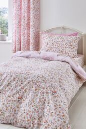 Catherine Lansfield 'Enchanted Butterfly' Duvet Cover Set in Pink - Size: Single - thumbnail 2