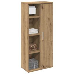 Berkfield Home Bathroom Cabinet with Roll Holder Artisan Oak 39x22x90 cm in Brown - Size: 39 x 22 x 90 cm - thumbnail 1