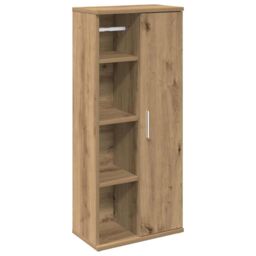 Berkfield Home Bathroom Cabinet with Roll Holder Artisan Oak 39x22x90 cm in Brown - Size: 39 x 22 x 90 cm - thumbnail 2