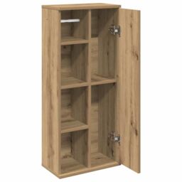 Berkfield Home Bathroom Cabinet with Roll Holder Artisan Oak 39x22x90 cm in Brown - Size: 39 x 22 x 90 cm - thumbnail 5