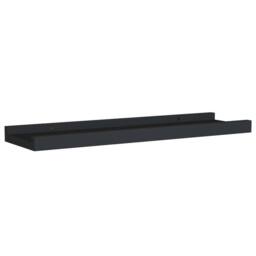 Berkfield Home Picture Frame Ledge Shelves 2 pcs Black 40x9x3 cm MDF - Size: 40 x 9 x 3 cm - thumbnail 1