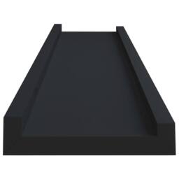 Berkfield Home Picture Frame Ledge Shelves 2 pcs Black 40x9x3 cm MDF - Size: 40 x 9 x 3 cm - thumbnail 5
