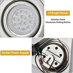 ATEK 9 Pack Under Cabinet Lights, LED Motion Sensor Lights Indoor, Dimmable Under Cupboard Kitchen Lights, Stick on Magnetic Wardrobe in Silver - thumbnail 2
