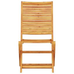 Berkfield Home Versatile 3-Piece Folding Bistro Set - Solid Acacia Wood in Brown - thumbnail 9
