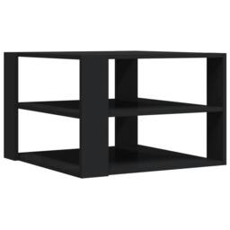 Berkfield Home Decorative Coffee Table Black 59.5x59.5x40 cm Engineered Wood - thumbnail 3