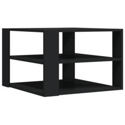 Berkfield Home Decorative Coffee Table Black 59.5x59.5x40 cm Engineered Wood - thumbnail 5