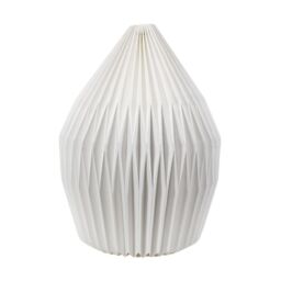 ValueLights Astrid Geometric Origami Teardrop Paper Pleated Easy Fit Lamp Shade in White - thumbnail 2