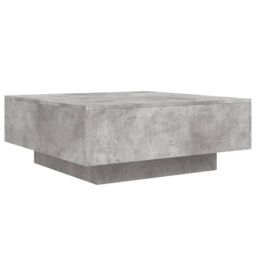 Berkfield Home Coffee Table with LED Lights Concrete Grey 80x80x31 cm - Size: 80 x 80 x 31 cm - thumbnail 3