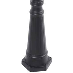Wyld and Coco 3-Light Outdoor Lamp Post - Black Aluminium Synthetic Shades - thumbnail 5