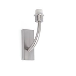 Netlighting Rem 1 Light Indoor Wall Light Satin Nickel Shade Not Included E27 in Grey