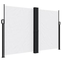 Berkfield Home Retractable Side Awning White 160x1000 cm - thumbnail 3