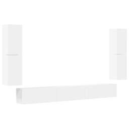 Berkfield Home Classic 7 Piece TV Cabinet Set White Engineered Wood - thumbnail 3
