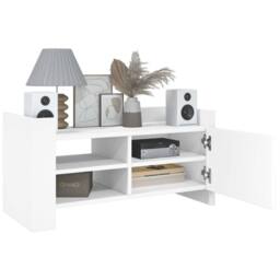 Berkfield Home TV Cabinet White 80x35x40 cm Engineered Wood - Size: 80 x 35 x 40 cm - thumbnail 1