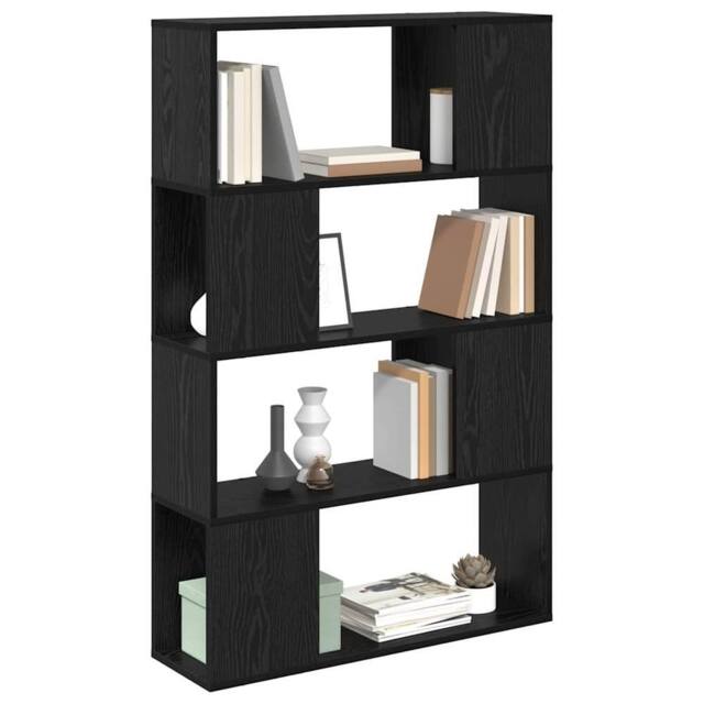 Berkfield Home Elegant Entertainment Centre Black oak Engineered wood 80 x 24 x - image 1