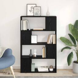 Berkfield Home Elegant Entertainment Centre Black oak Engineered wood 80 x 24 x - thumbnail 2