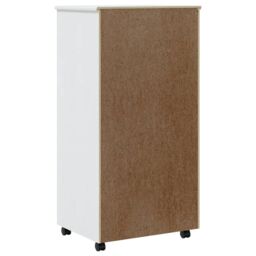 Berkfield Home Rolling Cabinet with Drawers MOSS White Solid Wood Pine - thumbnail 6