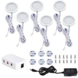 EONLION 6pcs Mains Under Cabinet Lights Light Kitchen Cupboard Warm in Warm White - thumbnail 2