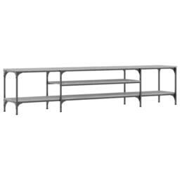 Berkfield Home TV Cabinet Grey Sonoma 201x35x45 cm Engineered Wood&Iron - Size: 201 x 35 x 45 cm - thumbnail 3
