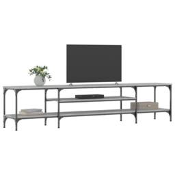 Berkfield Home TV Cabinet Grey Sonoma 201x35x45 cm Engineered Wood&Iron - Size: 201 x 35 x 45 cm - thumbnail 1