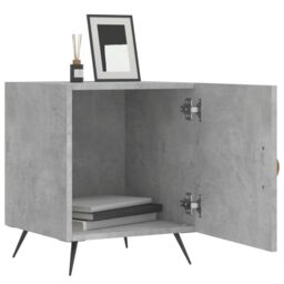 Berkfield Home Bedside Cabinets 2 pcs Concrete Grey 40x40x50 cm Engineered Wood - Size: 40 x 40 x 50 cm - thumbnail 3
