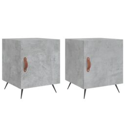 Berkfield Home Bedside Cabinets 2 pcs Concrete Grey 40x40x50 cm Engineered Wood - Size: 40 x 40 x 50 cm - thumbnail 2