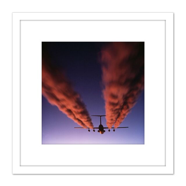 Artery8 Simons Miltary USA USAF C-141 Starlifter Aircraft Photo 8X8 Inch Square Wooden Framed Wall Art Print Picture with Mount in White - image 1