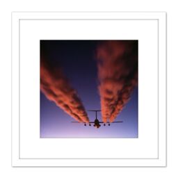 Artery8 Simons Miltary USA USAF C-141 Starlifter Aircraft Photo 8X8 Inch Square Wooden Framed Wall Art Print Picture with Mount in White - thumbnail 1