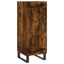 Berkfield Home Sideboard Smoked Oak 34.5x34x90 cm Engineered Wood in Brown - thumbnail 2
