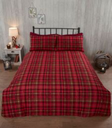 Rapport Home Angus Stag Brushed Cotton Bedding Set in Red - Size: Double - thumbnail 2