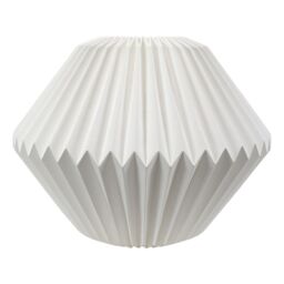 ValueLights Astrid Geometric Origami Hexagon Paper Pleated Easy Fit Lamp Shade with LED Bulb in White - thumbnail 2