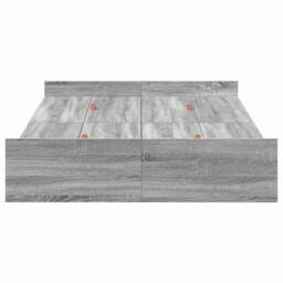 Berkfield Home Storage Bed Frame Grey sonoma 120 x 200 cm Melamined Wood - thumbnail 6