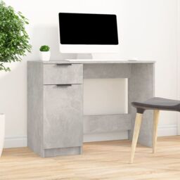Berkfield Home Desk Concrete Grey 100x50x75 cm Engineered Wood - Size: 100 x 50 x 75 cm - thumbnail 1