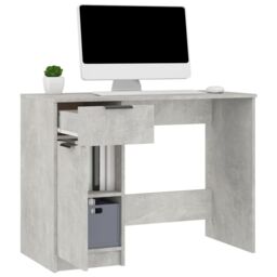 Berkfield Home Desk Concrete Grey 100x50x75 cm Engineered Wood - Size: 100 x 50 x 75 cm - thumbnail 5